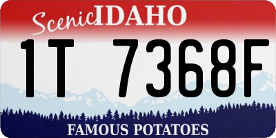ID license plate 1T7368F