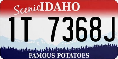 ID license plate 1T7368J