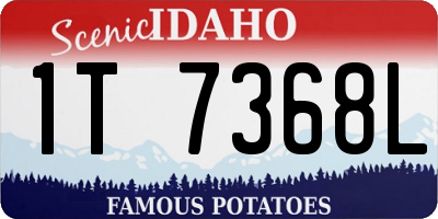 ID license plate 1T7368L