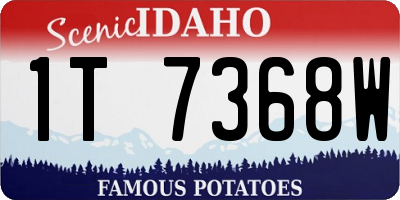 ID license plate 1T7368W