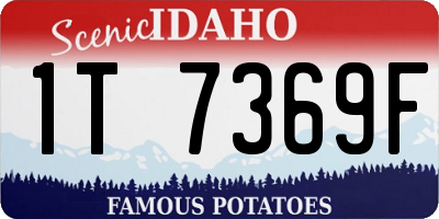 ID license plate 1T7369F