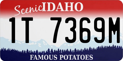 ID license plate 1T7369M