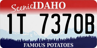 ID license plate 1T7370B