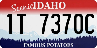 ID license plate 1T7370C
