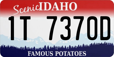 ID license plate 1T7370D