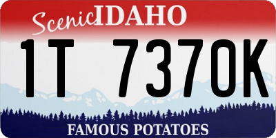 ID license plate 1T7370K