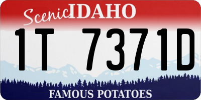 ID license plate 1T7371D