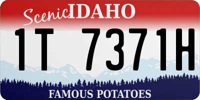 ID license plate 1T7371H