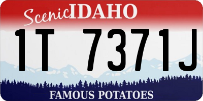 ID license plate 1T7371J