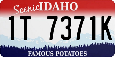 ID license plate 1T7371K