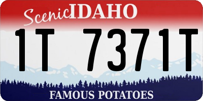ID license plate 1T7371T