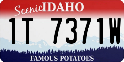 ID license plate 1T7371W