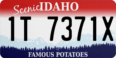 ID license plate 1T7371X