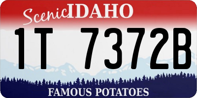 ID license plate 1T7372B