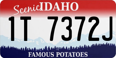 ID license plate 1T7372J
