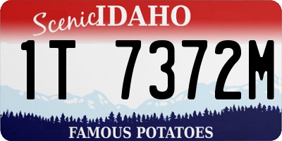 ID license plate 1T7372M