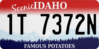 ID license plate 1T7372N