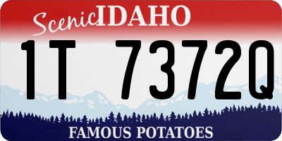 ID license plate 1T7372Q