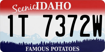 ID license plate 1T7372W