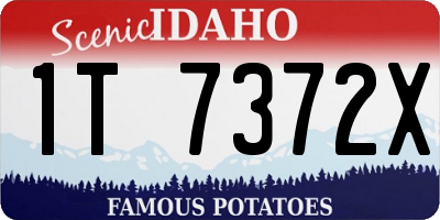 ID license plate 1T7372X