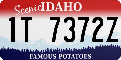 ID license plate 1T7372Z