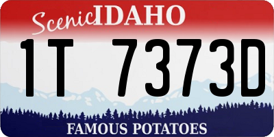 ID license plate 1T7373D