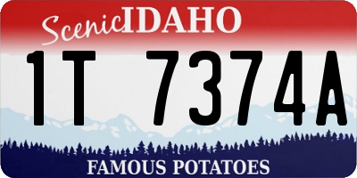 ID license plate 1T7374A
