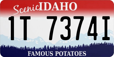 ID license plate 1T7374I