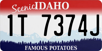 ID license plate 1T7374J
