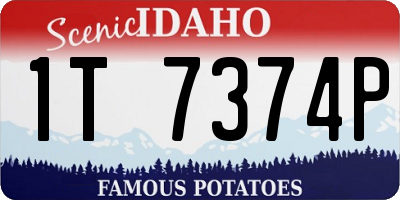 ID license plate 1T7374P