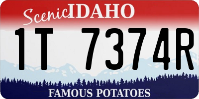 ID license plate 1T7374R