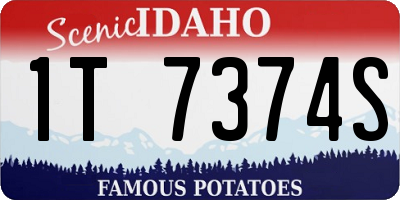 ID license plate 1T7374S