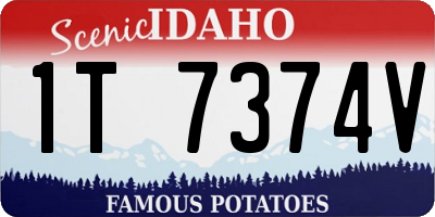 ID license plate 1T7374V