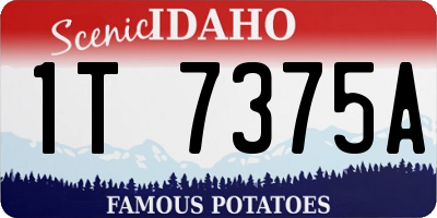 ID license plate 1T7375A