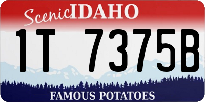 ID license plate 1T7375B