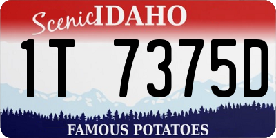 ID license plate 1T7375D