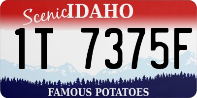 ID license plate 1T7375F