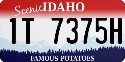 ID license plate 1T7375H