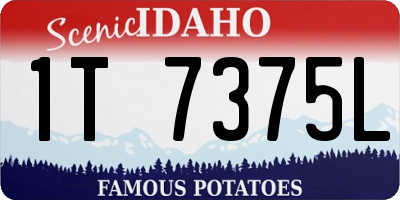 ID license plate 1T7375L
