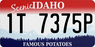 ID license plate 1T7375P