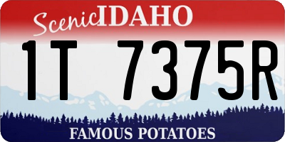 ID license plate 1T7375R