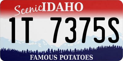 ID license plate 1T7375S