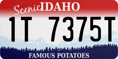 ID license plate 1T7375T