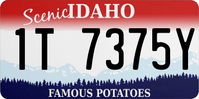 ID license plate 1T7375Y
