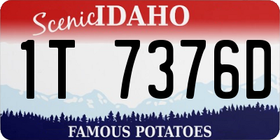 ID license plate 1T7376D