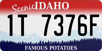 ID license plate 1T7376F