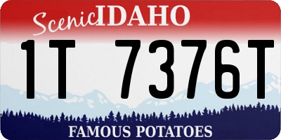 ID license plate 1T7376T
