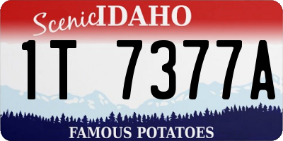 ID license plate 1T7377A