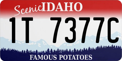ID license plate 1T7377C