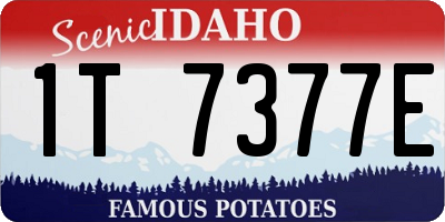 ID license plate 1T7377E
